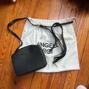 Angela Roi Grace Black Textured Shoulder/crossbody Bag